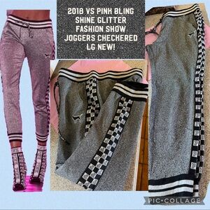 PINK by VS high waist lurex joggers fashion show exclusive 2018 LAST ONES